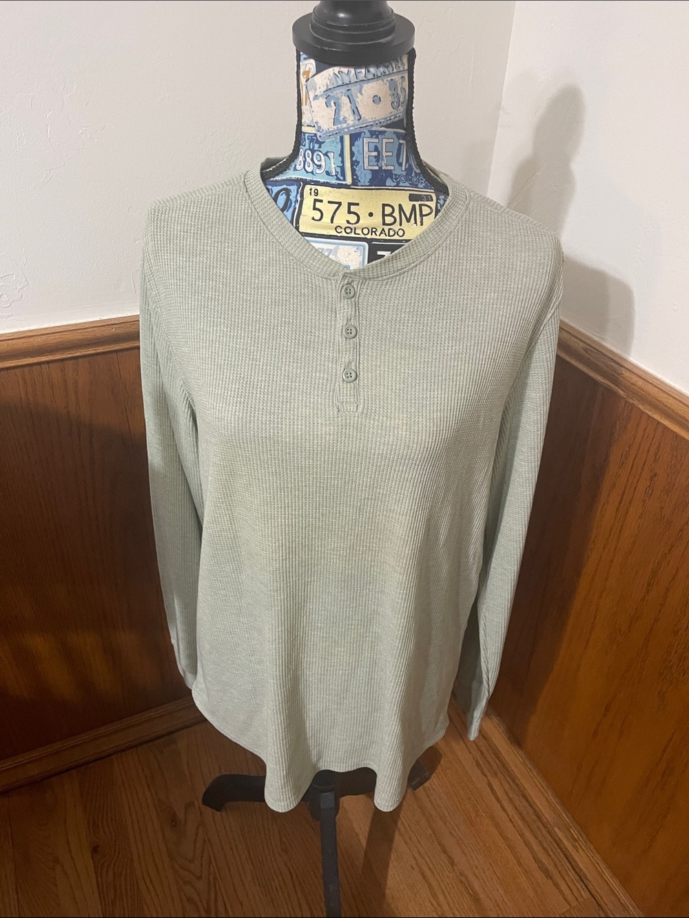 all in motion Sage Green Ribbed Lightweight Long Sleeve Top